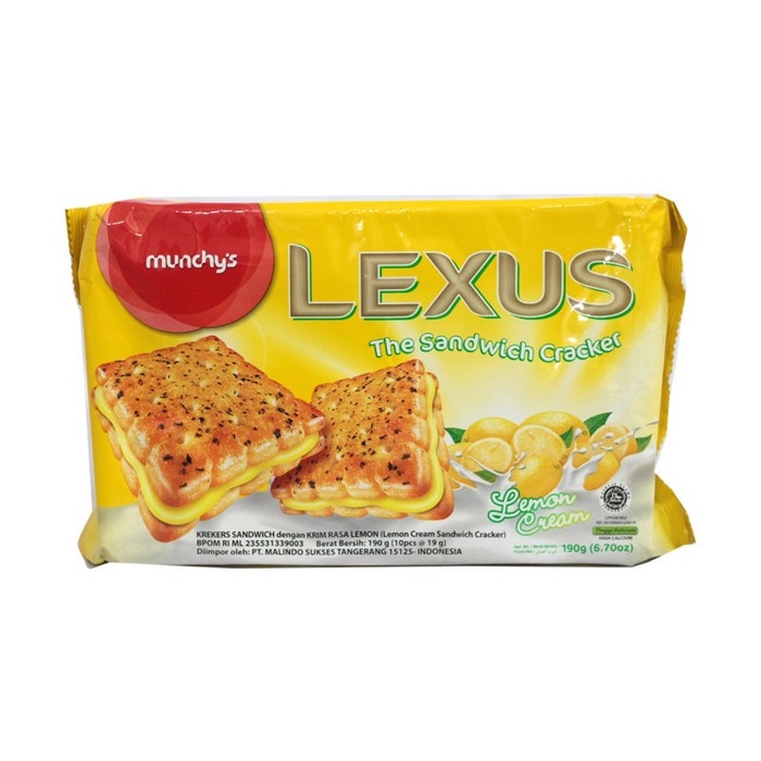 

MUNCHY LEXUS LEMON CREAM SANDWICH 190GR