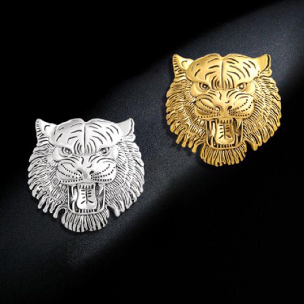 Mornin Roaring Tiger Bros Wanita Pria Kepala Macan Besar Pesta Casual Brooch id