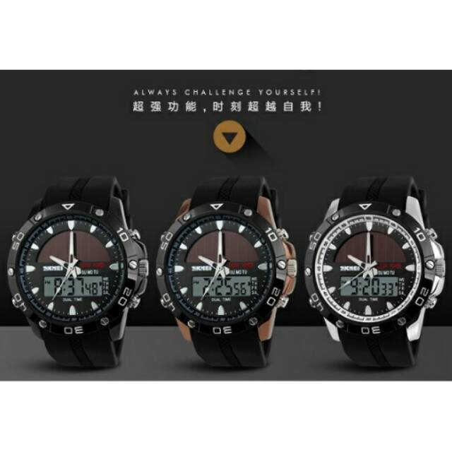 JAM TANGAN SPORT LED PRIA | SOLAR POWER SPOET LED WATCH