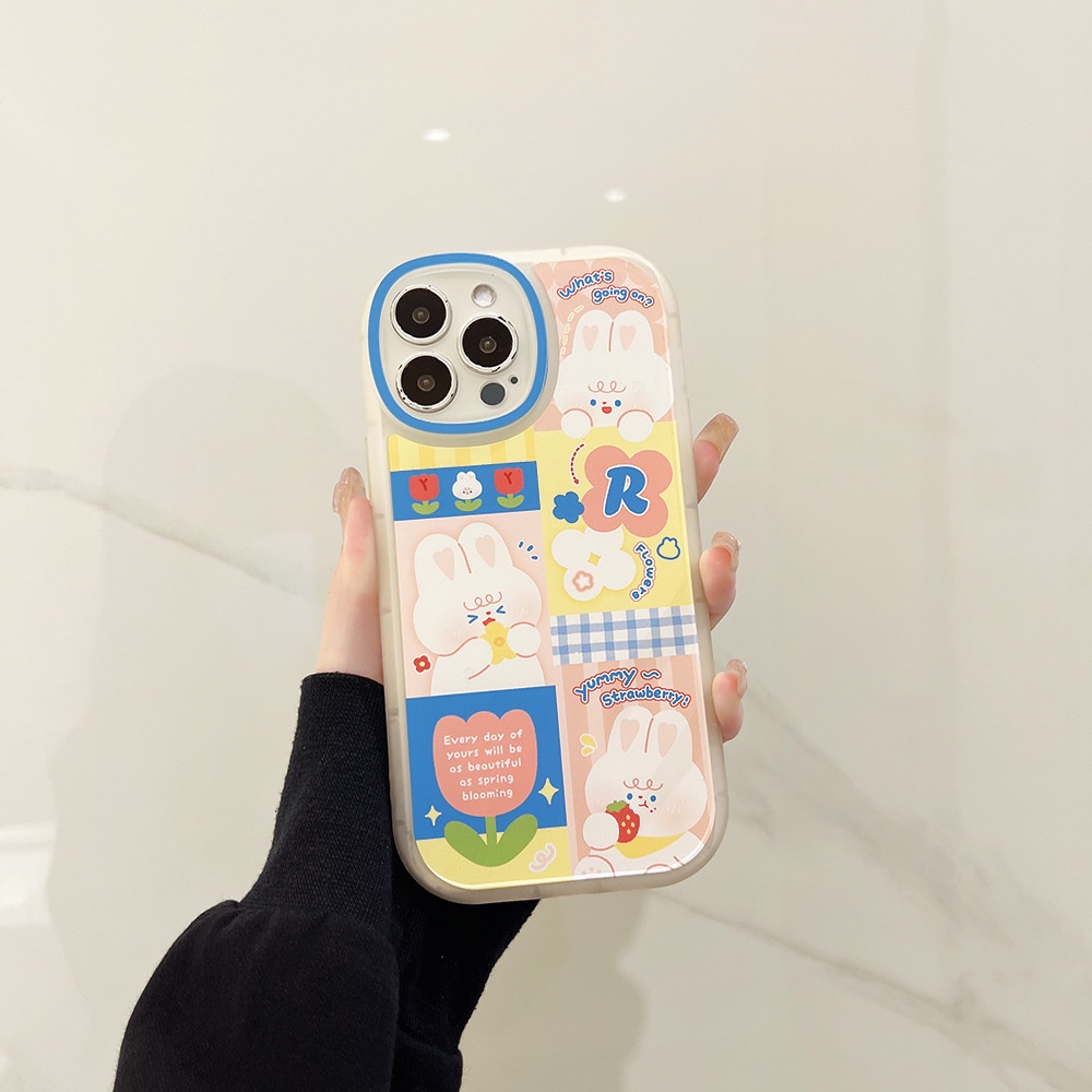 Soft case Motif Kartun Kelinci Untuk iphone 13 12 11 Pro Max XS XR 8plus iphone 12pro12pro Max 7 8 Plus X XS XR XSMAX