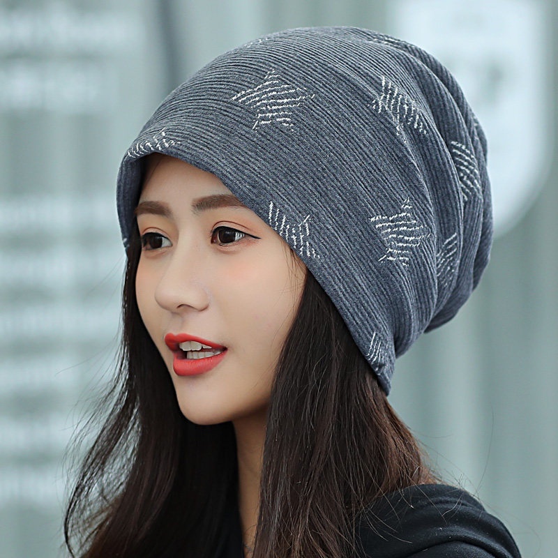 Topi Rajut Bahan Wol Motif Bintang Gaya Korea Untuk Wanita