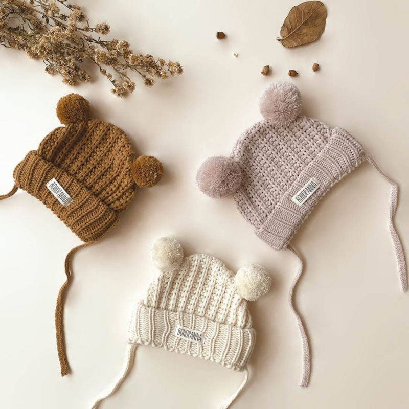 Knit Beani Baby bohopanna warna LACE
