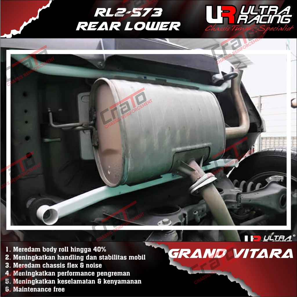 Aksesoris Stabiliser ULTRA RACING Safety Bar - Rear Lower Bar 2 Points - Suzuki Grand Vitara - RL2-5