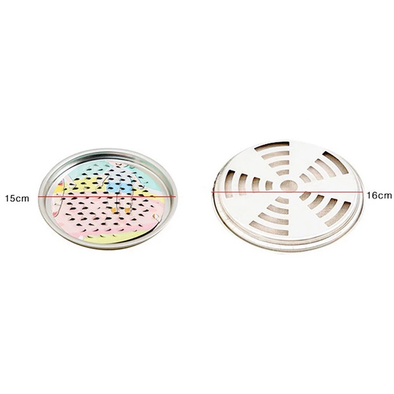 [1PCS Safety Mosquito Coils Holder With Cover ][Large Metal Insect Repellent Rack][ Mosquito Repellent Incense Plate for Home Outdoor]