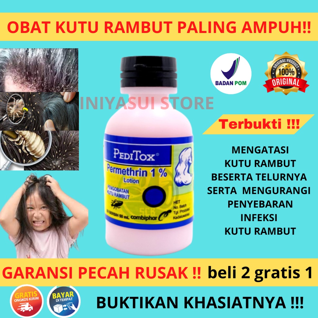 Shampo Obat Penghilang Kutu Rambut Dan Telur Kutu Rambut Anak Dewasa BPOM