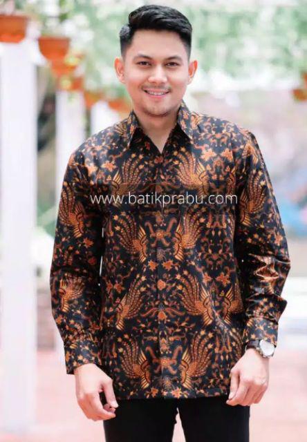 Kemeja Batik Prabu Bahan Katun Baturaden Reguler Fit A482