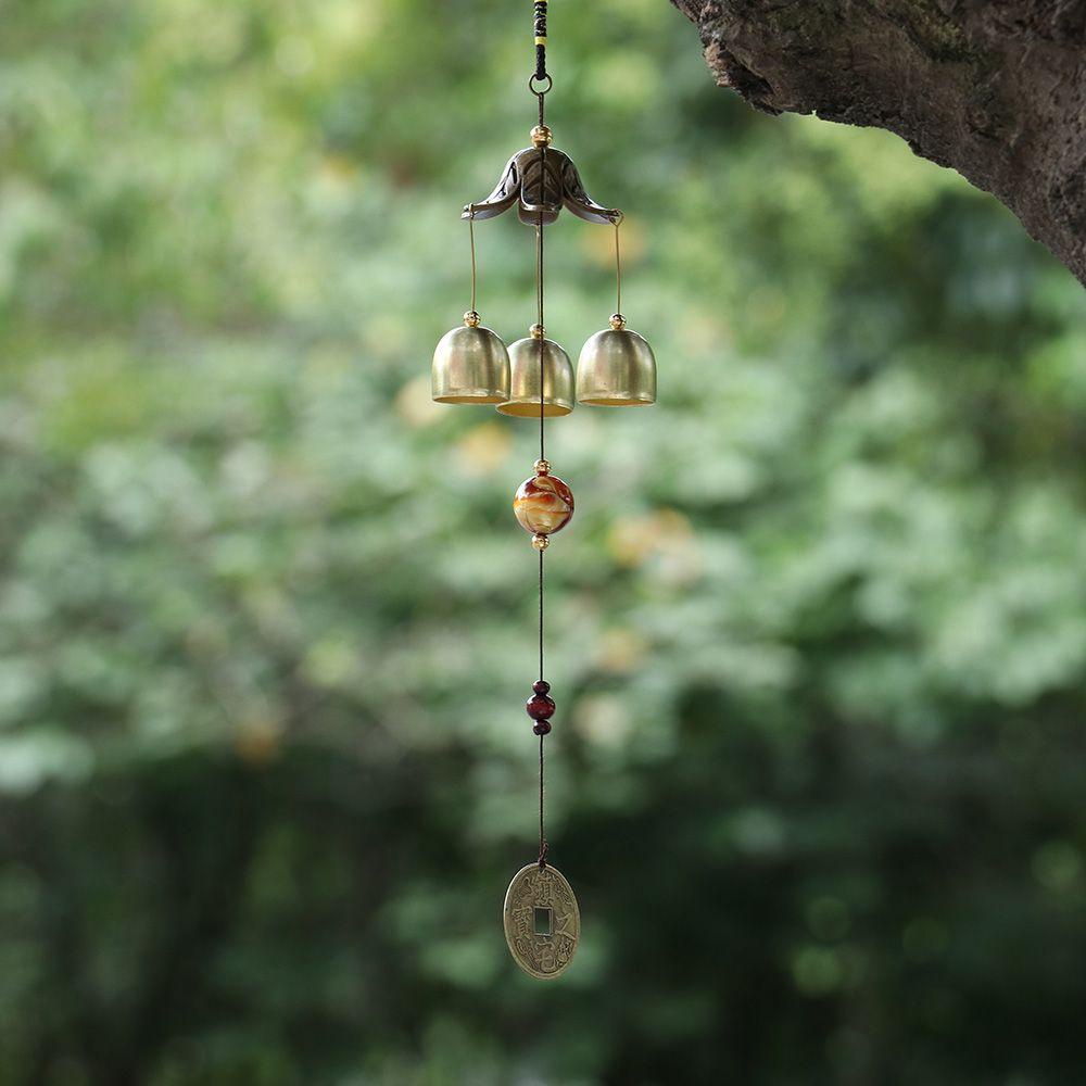 R-bunga 40cm Lonceng Angin Soft Bagua Lucky 3bells
