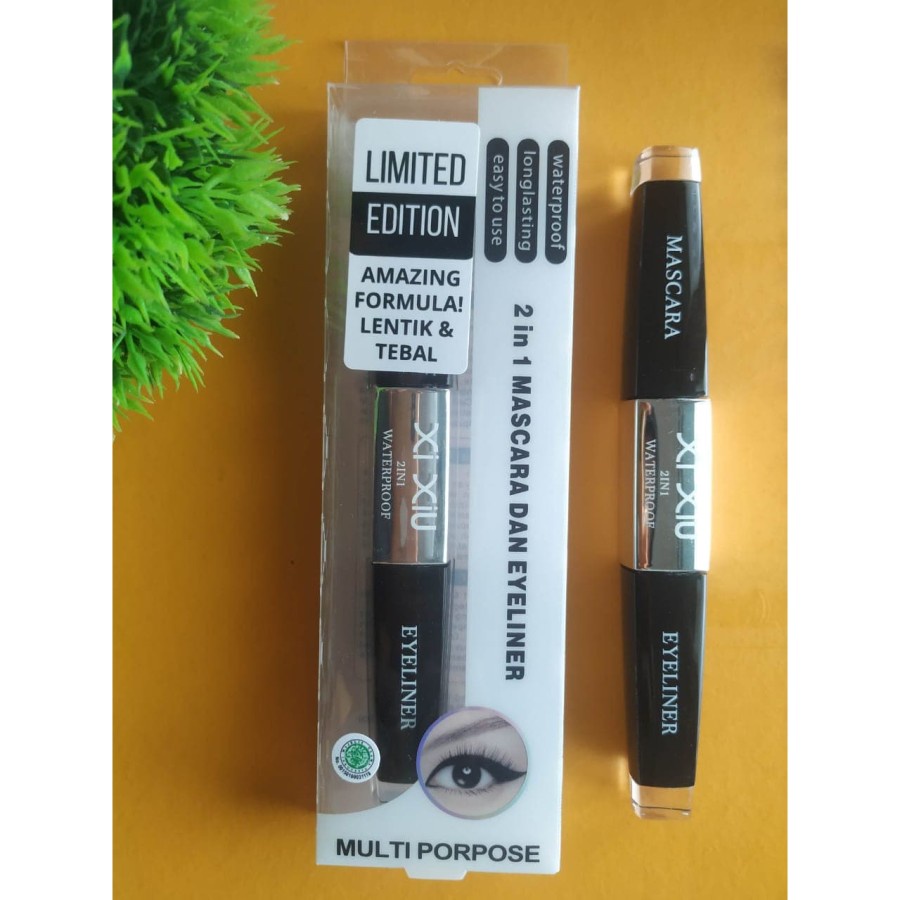 XI XIU 2 IN 1 MASCARA &amp; EYELINER WATERPROOF