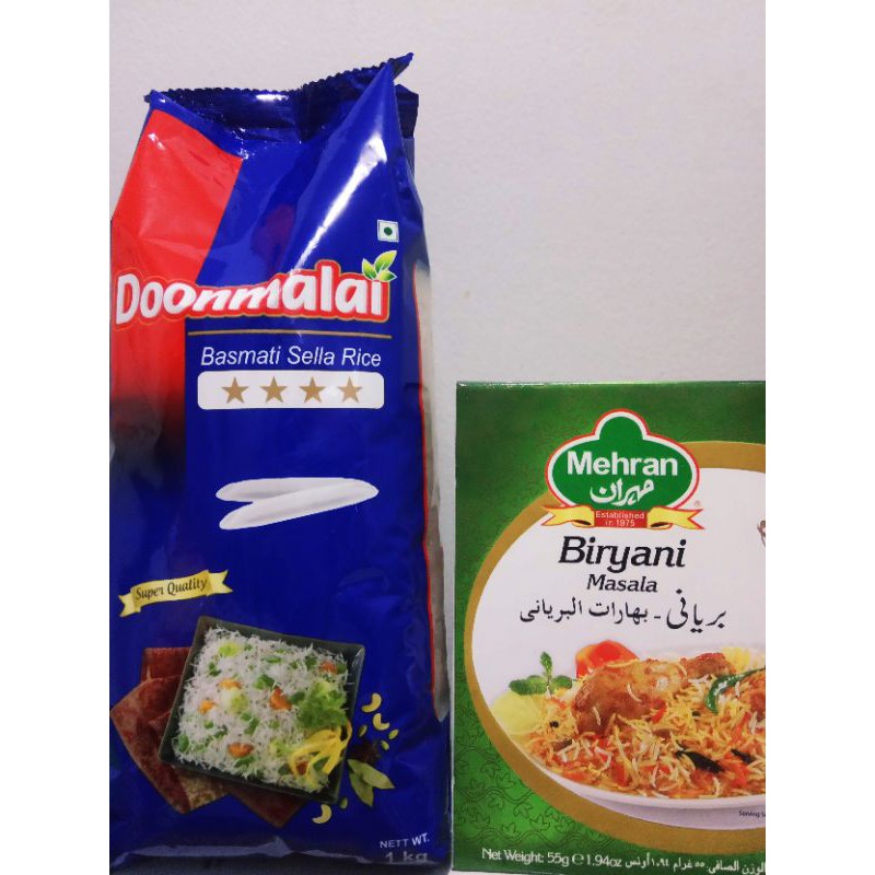 

Beras Basmati Sella 1 Kg dan Mehran Biryani