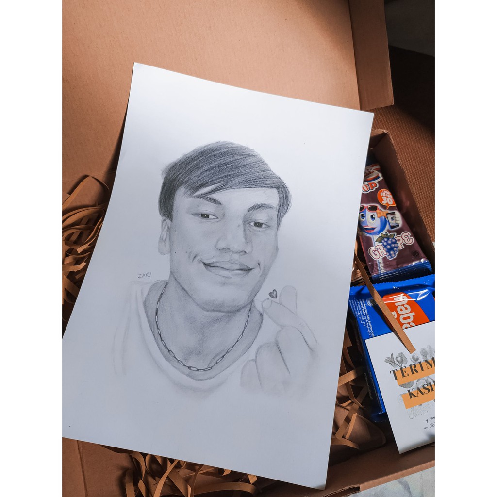 OPEN PO Jasa lukis wajah HITAM PUTIH ukuran A4 TERMURAH OPEN PO Jasa lukis wajah HITAM PUTIH ukuran A4 TERMURAH