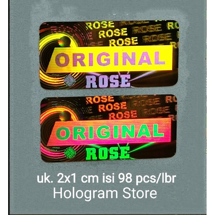 

Stiker hologram original rose panjang
