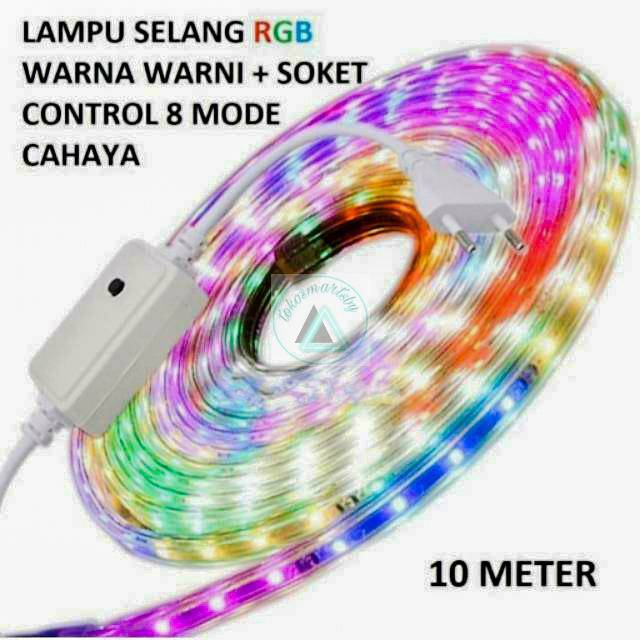 Lampu LED strip Selang RGB 2835 3528 SMD Rope Light warna warni/ Merah Putih Full