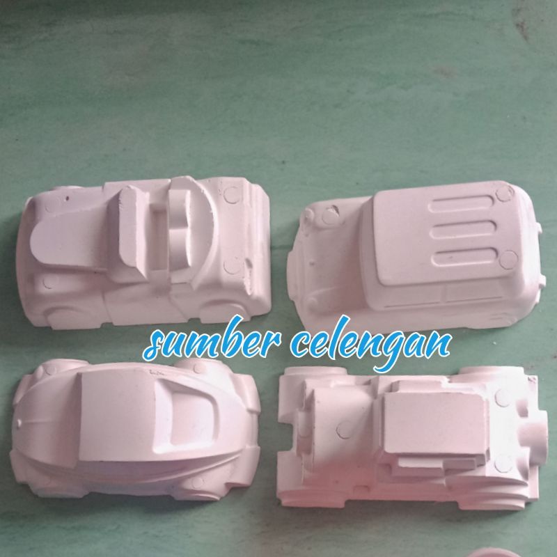 Mainan edukasi anak patung gypsum lukis mobil
