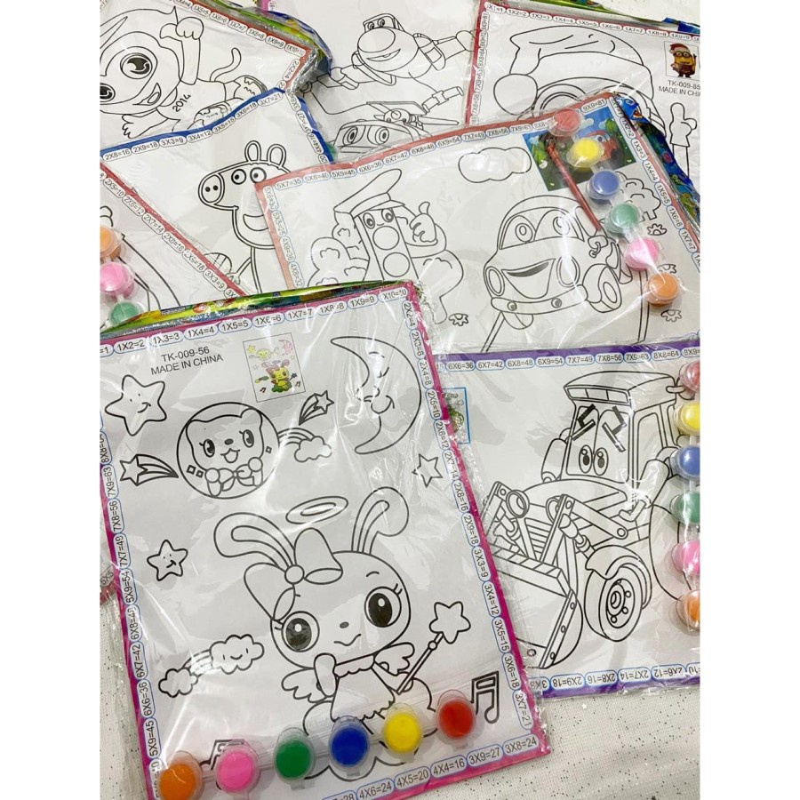 Mainan edukasi - DIY mewarnai cat air - Montessori - Mainan anak - Menggambar Cat Air Set