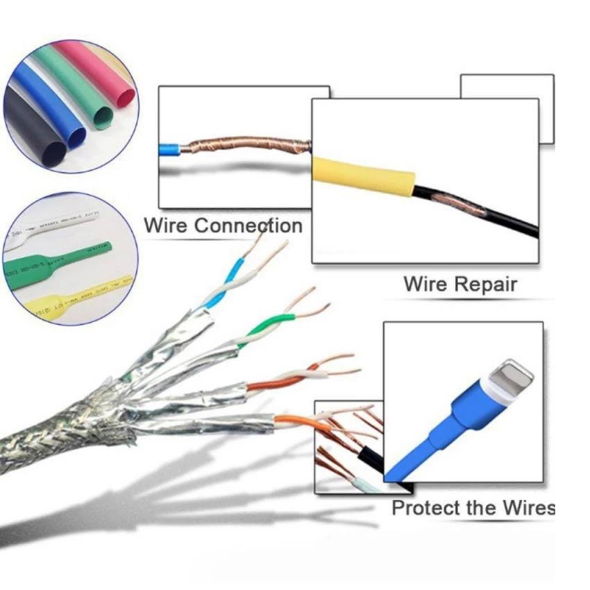 530pcs/Set Kabel Bakar Heat Shrink Bahan Polyolefin Warna Warni