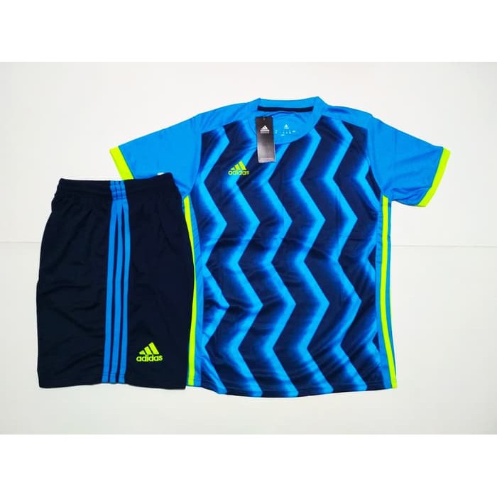 Olahraga Setelan Jersey Bola / Futsal (Cocok Untuk Kaos Tim) AD37 BLUE BLACK