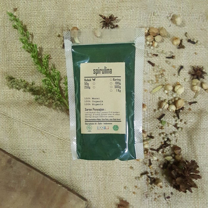 

SPIRULINA BUBUK 100 GR / Arthrospira Platensis / MURNI / JSR