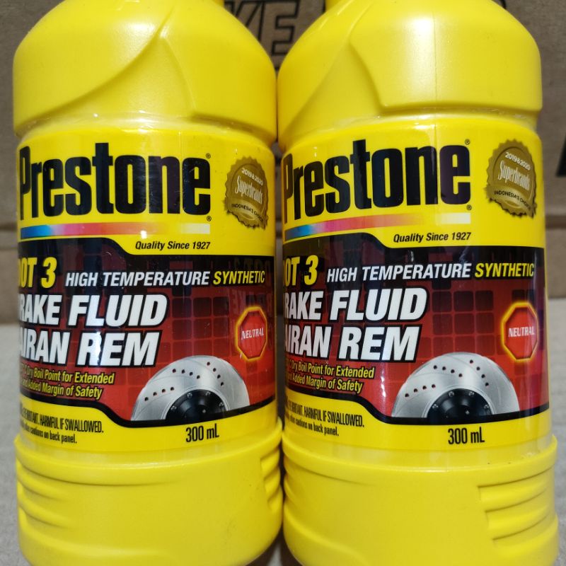 Minyak Rem PRESTONE 300ml DOT 3 Warna Putih / Bening Brake Fluid Oli Rem Minyak Rem 300ml Motor / Mobil