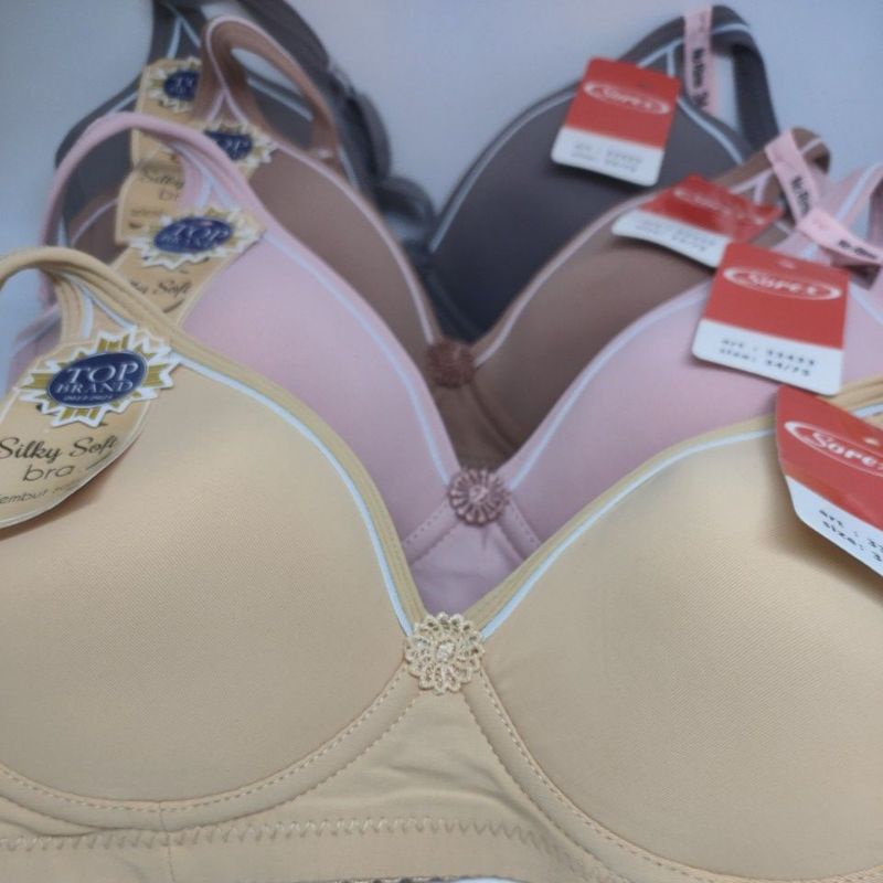 Sorex BH 33433 silky soft bra 34-38 tanpa kawat,busa tipis