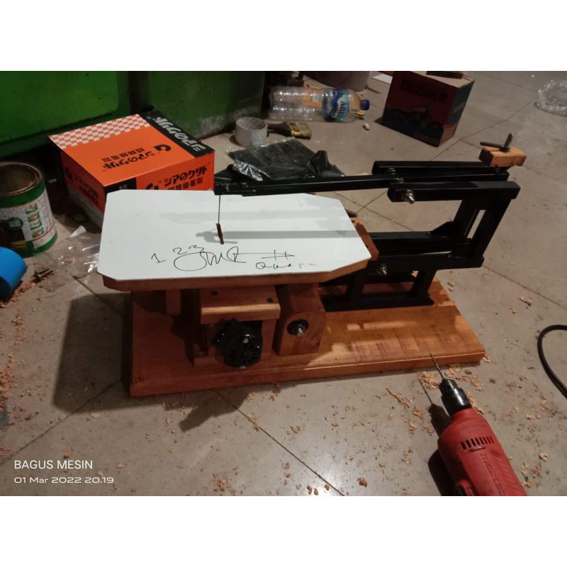 Scroolsaw Mesin potong akrilik dan kayu. || Gergaji Potong Kayu Ukir Kaligrafi  ||  Mesin Scrollsaw