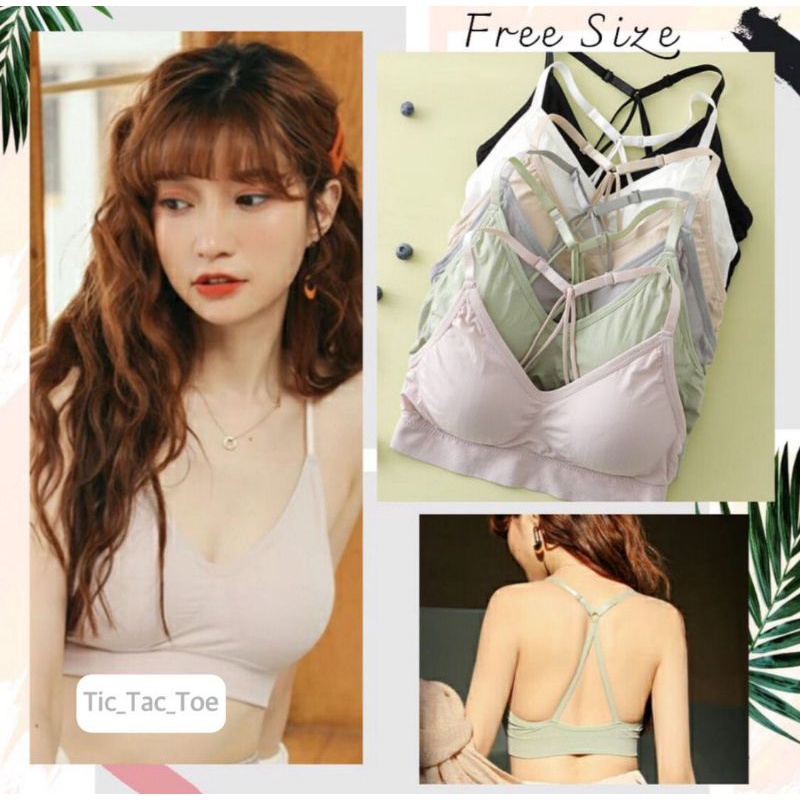 B028 / BRALETTE PUSH UP / SPORT YOGA LARI / BRA BH ANTI NYEPLAK  / ZERO FEEL WIRELESS WIRE FREE