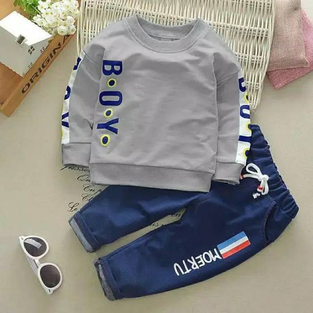 Baju Setelan Anak Laki Perempuan Set Cowok Cewek Unisex ...