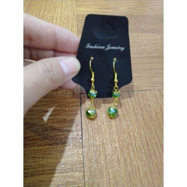 Anting Kawat Warna Hijau Titanium