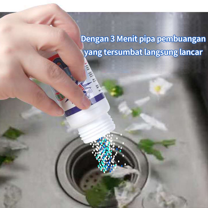 SERBUK ANTI SUMBAT / BUBUK PEMBERSIH SALURAN PIPA AIR TOILET WASTAFEL WC / OBAT ANTI MAMPET SALURAN PIPA
