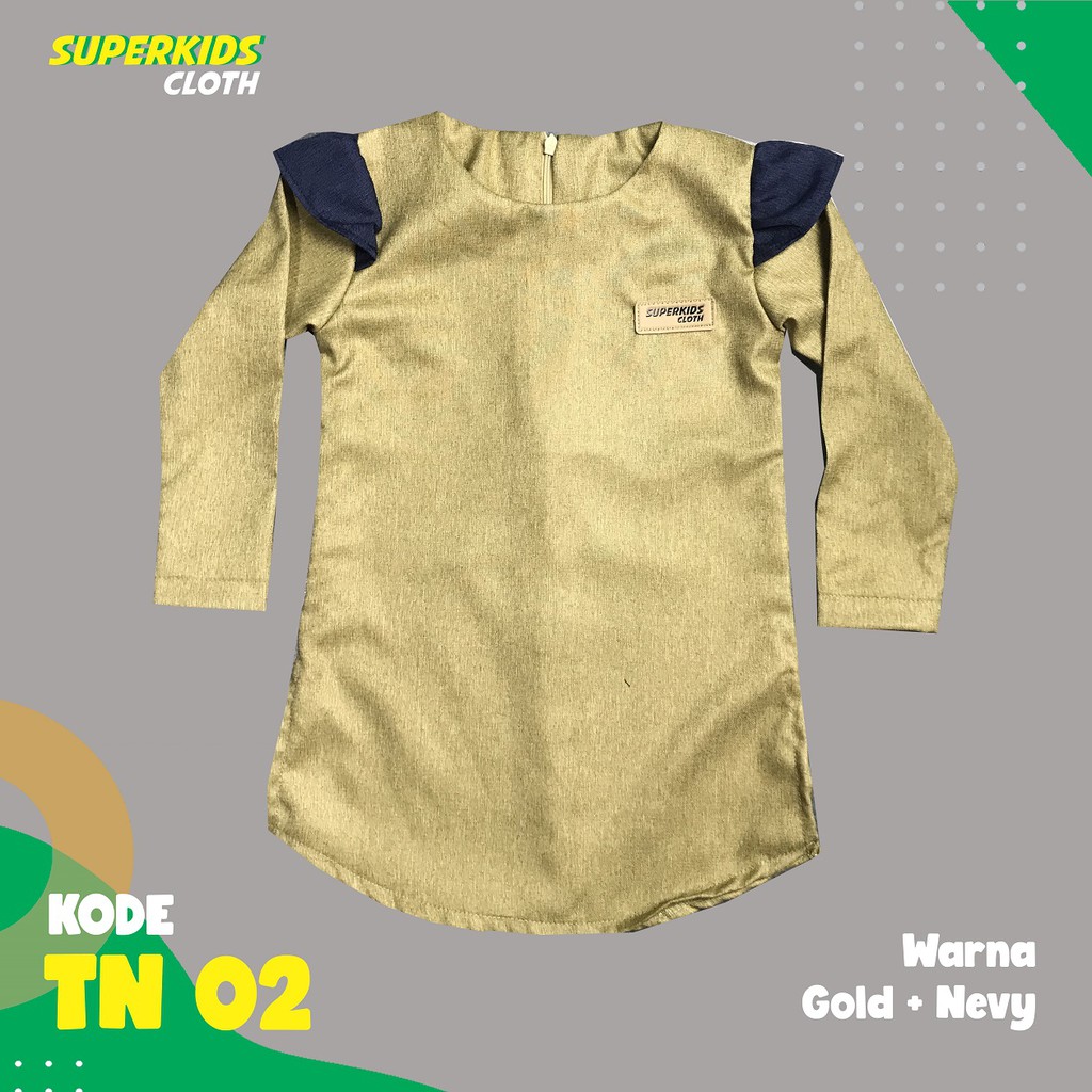 TUNIK ANAK CEWEK KEMEJA ANAK PEREMPUAN SUPERKIDS GOLD 1 - 10 Tahun