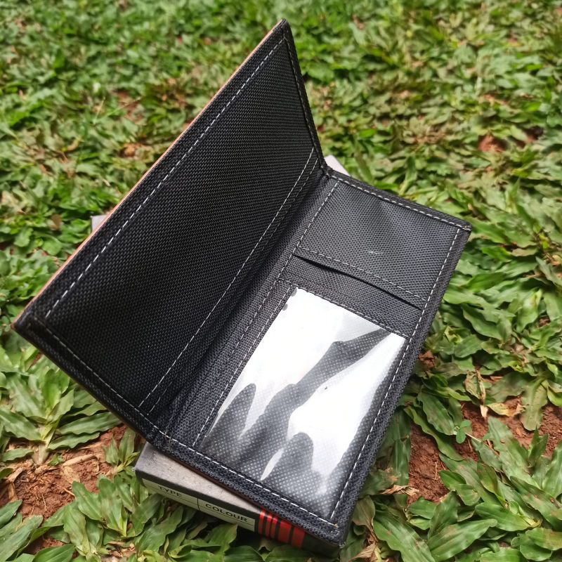 Dompet Pria Panjang Kulit Imitasi Model Lipat 2 Dompet Polos