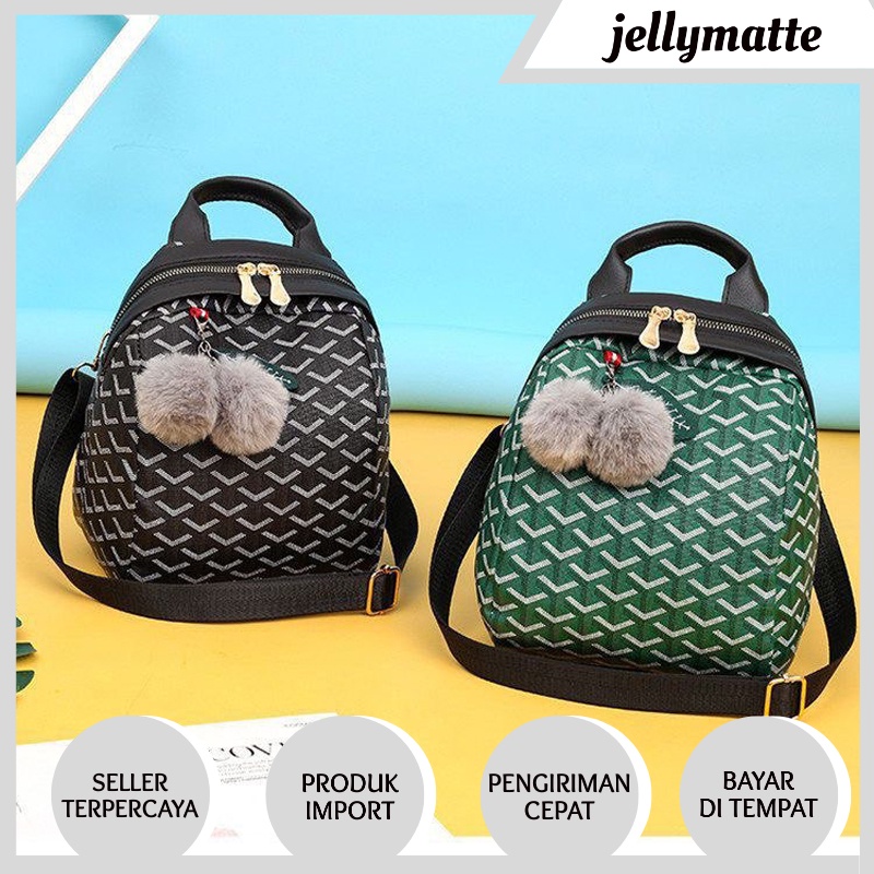 TAS RANSEL WANITA IMPORT KOREA ANTI AIR BERMOTIF BACKPACK GENDONG CEWEK 1800-19 JAKARTA