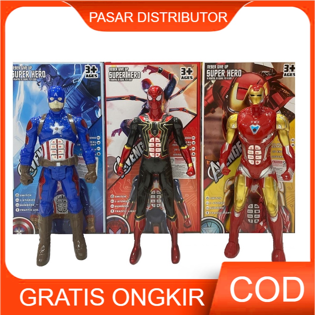 Mainan Anak AVENGERS DONGENG Robot Ironman Captain Amerika Spiderman