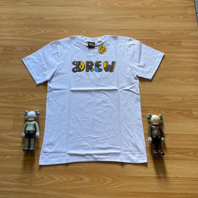 BAJU KAOS DREW HOUSE TEDDY FONT WHITE UNISEX