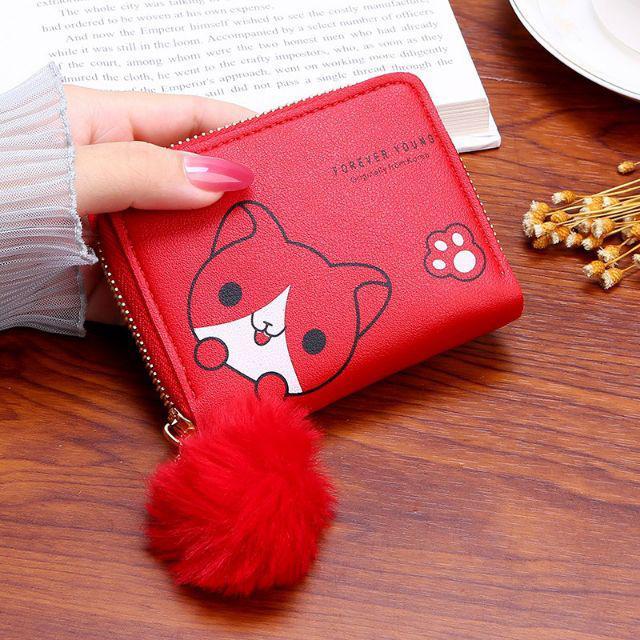 EV -  D28 DOMPET KELLY BELLY DOMPET MINI  WANITA  REAL PICT IMPORT-Merah