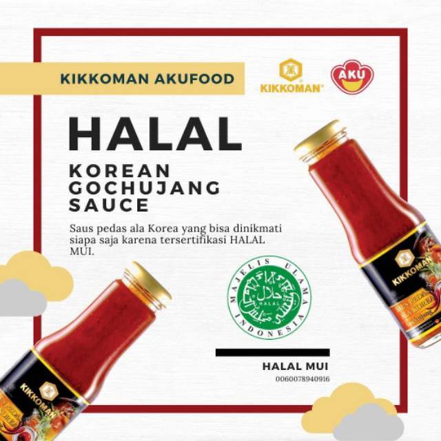 

Kikkoman Gochujang Halal 300gr | Gochujang Korea Halal