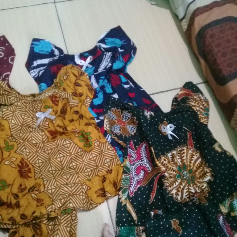 Setelan Anak/baju Tidur/baju Santai/baju Harian Anak/batik Anak/babydoll/stelan Usia 6bulan-2tahunl