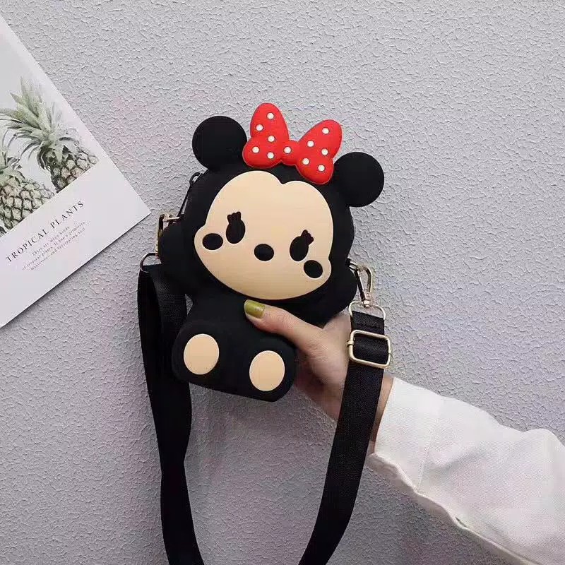 Tas Silikon Disney Minkey Mouse Minnie Mouse Tas Selempang