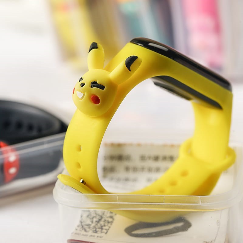 Jam Tangan Anak Elektronik Led Anti Air IP67 Water proof Motif Kartun Mickey Pikachu Bahan Silikon Untuk Anak / Jam Tangan Karakter 009-YELLOW PIKACHU