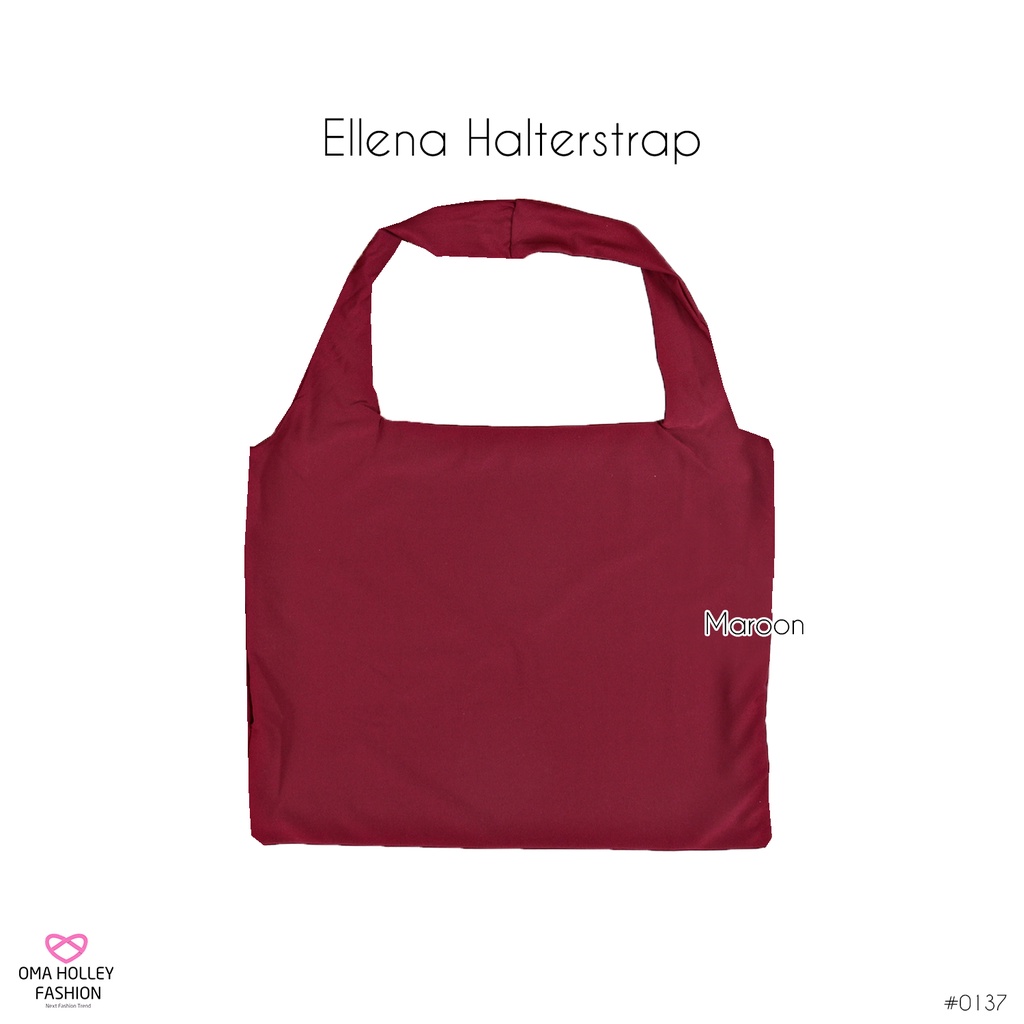 (COD) Tank top Ellena Wanita Halterstrap Elvz #0137-Maron