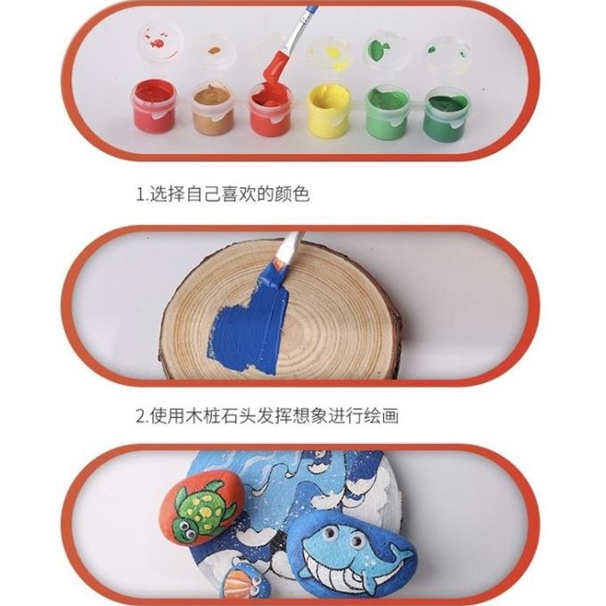 

Diy Wood Log Stone Painting Set Prakarya Anak Mewarnai Batu Dan Kayu