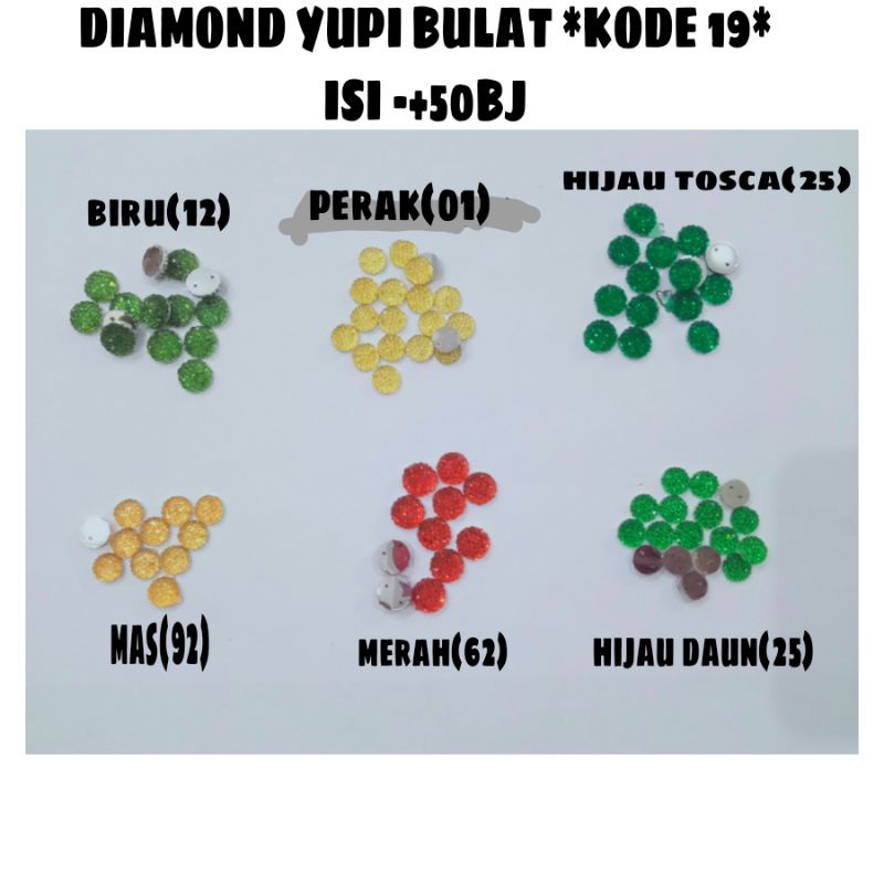 DIAMOND YUPI BULAT *KODE 19* ISI -+50BJ