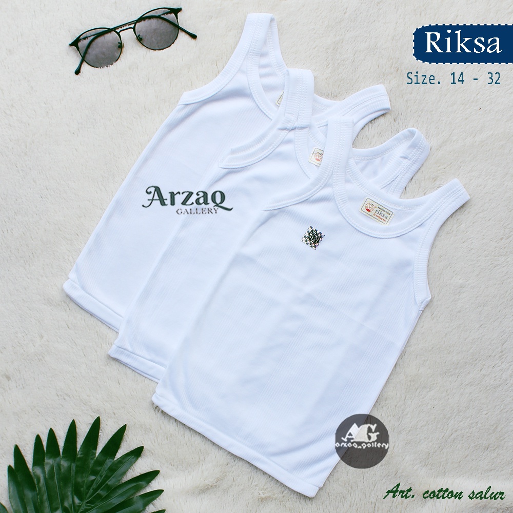 Grosir  6pc -  SINGLET BAYI RIKSA / SINGLET ANAK / KAOS DALAM ANAK / Kaos Kutang Anak / Singlet Putih