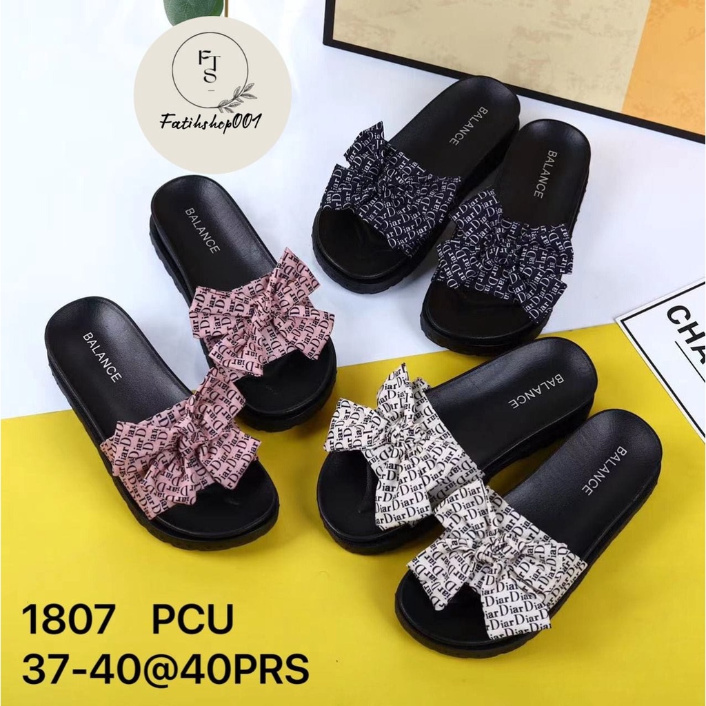 sandal wedges pita import karet jelly balance 1807 (37-40) sandal wedges wanita kekinian 2022