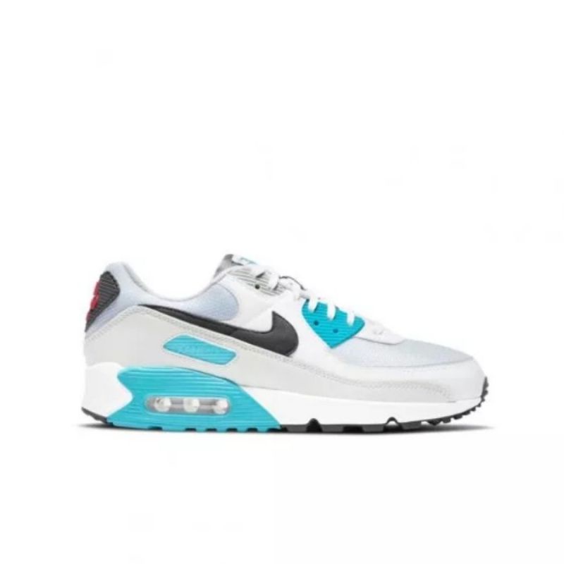 NIKE Air Max 90 - Men White/Iron Grey-Chlorine Blue Original