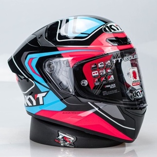 Helm KYT TT Course / KYT TTC Original (Ongkir Termurah 2Kg)-Overtech Fuxia Pink