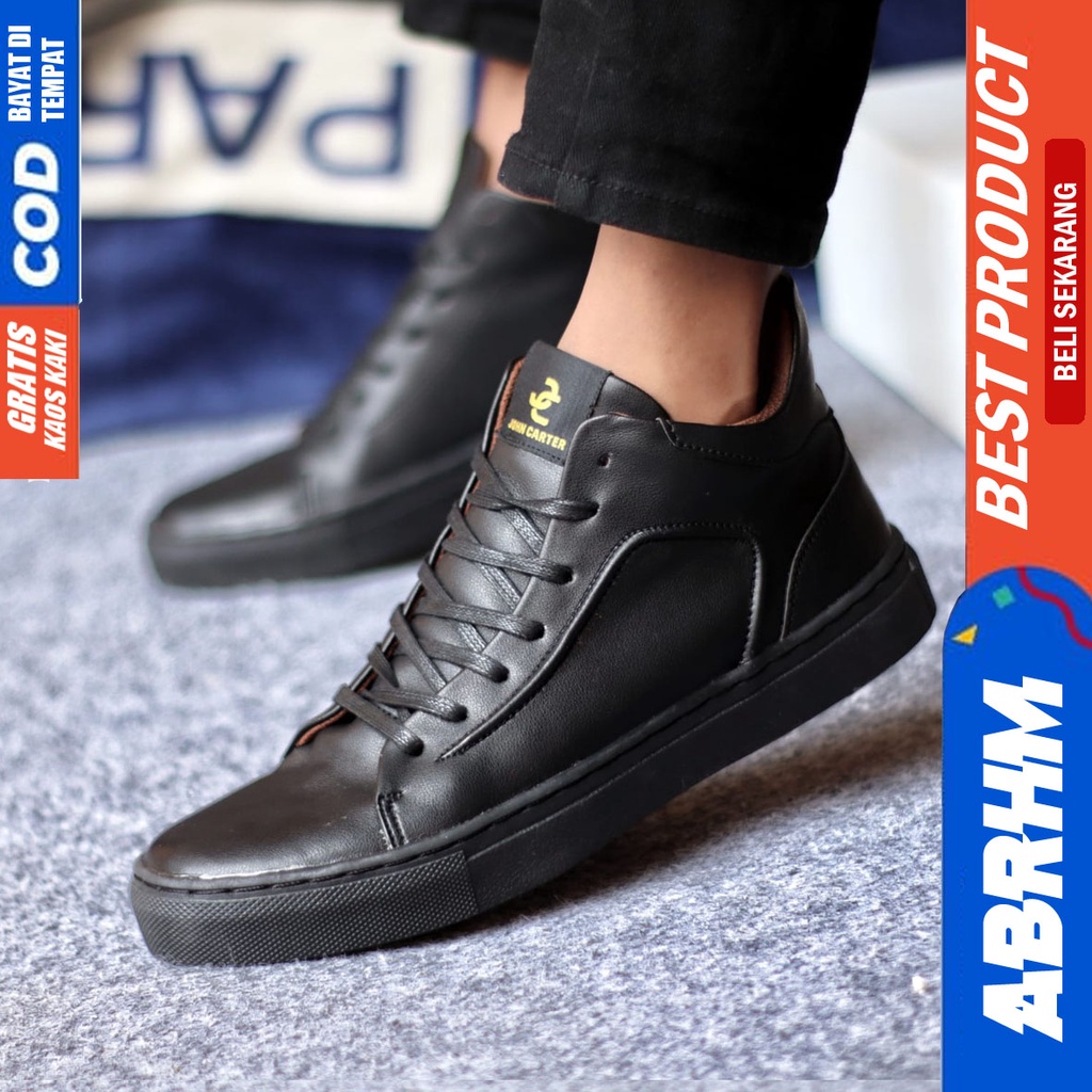 ABRHM JOHN HIGHT Sepatu Kasual Sneakers Hitam