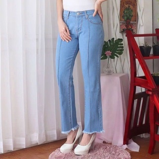 celana panjang jeans //celana jeans wanita//Celana jeans boyfrend rawis //celana jeans saku trend DD