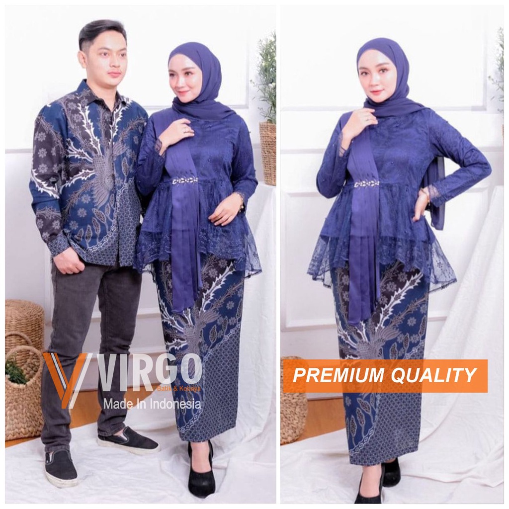 Batik Brokat Couple Kebaya Modern, Kebaya Tunangan Lamaran, Kebaya Brokat, Kebaya Wisuda Kebaya Wisu