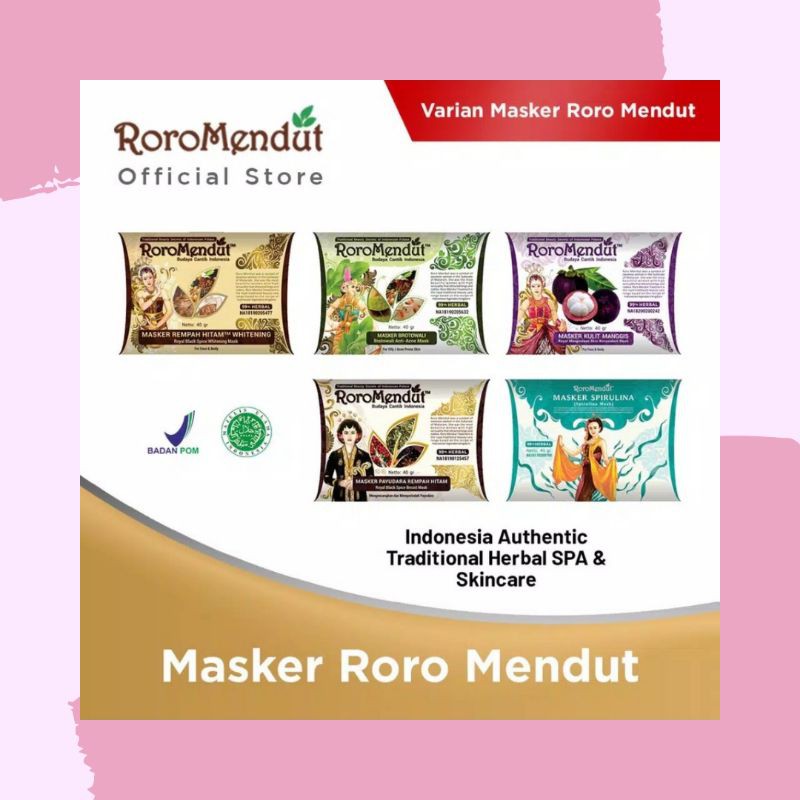 (COD) Roro Mendut Mask/Masker Roro Mendut