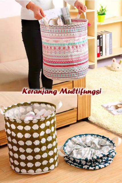 keranjang multifungsi laundry box bisa untuk pakaian dan mainan ok  good quality